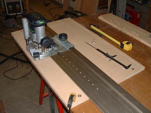 Milling of the holes for the shelves