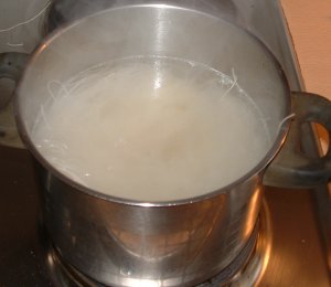 Cook the rice noodles